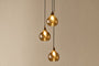 Ziva Recycled Glass Cluster Pendant - Light Smoke Brown-nkuku