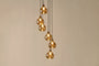 Ziva Statement Recycled Glass Cluster Pendant - Light Smoke Brown-nkuku