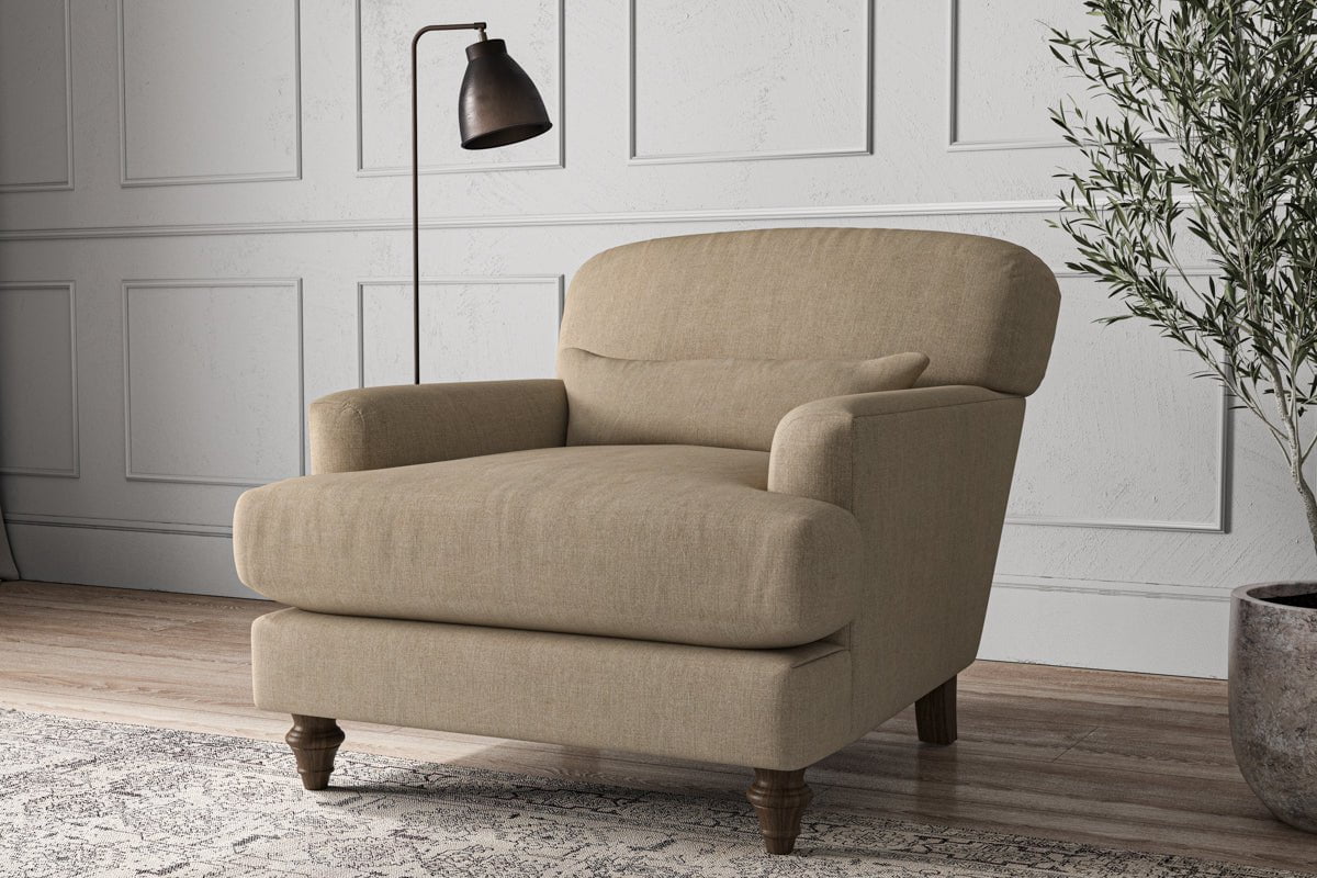 Nkuku MAKE TO ORDER Deni Armchair - Brera Linen Pebble