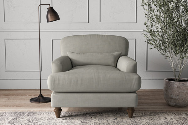 Nkuku MAKE TO ORDER Deni Armchair - Brera Linen Smoke