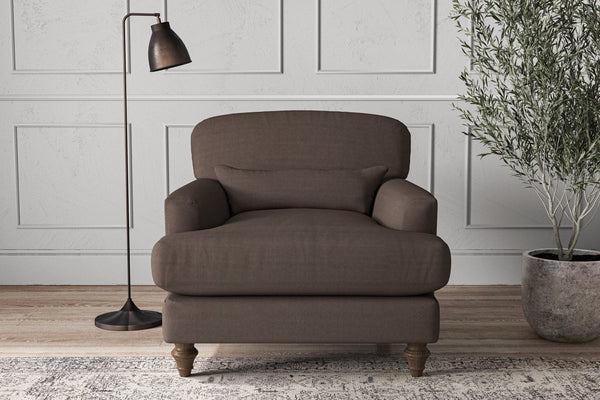 Nkuku MAKE TO ORDER Deni Armchair - Recycled Cotton Mocha