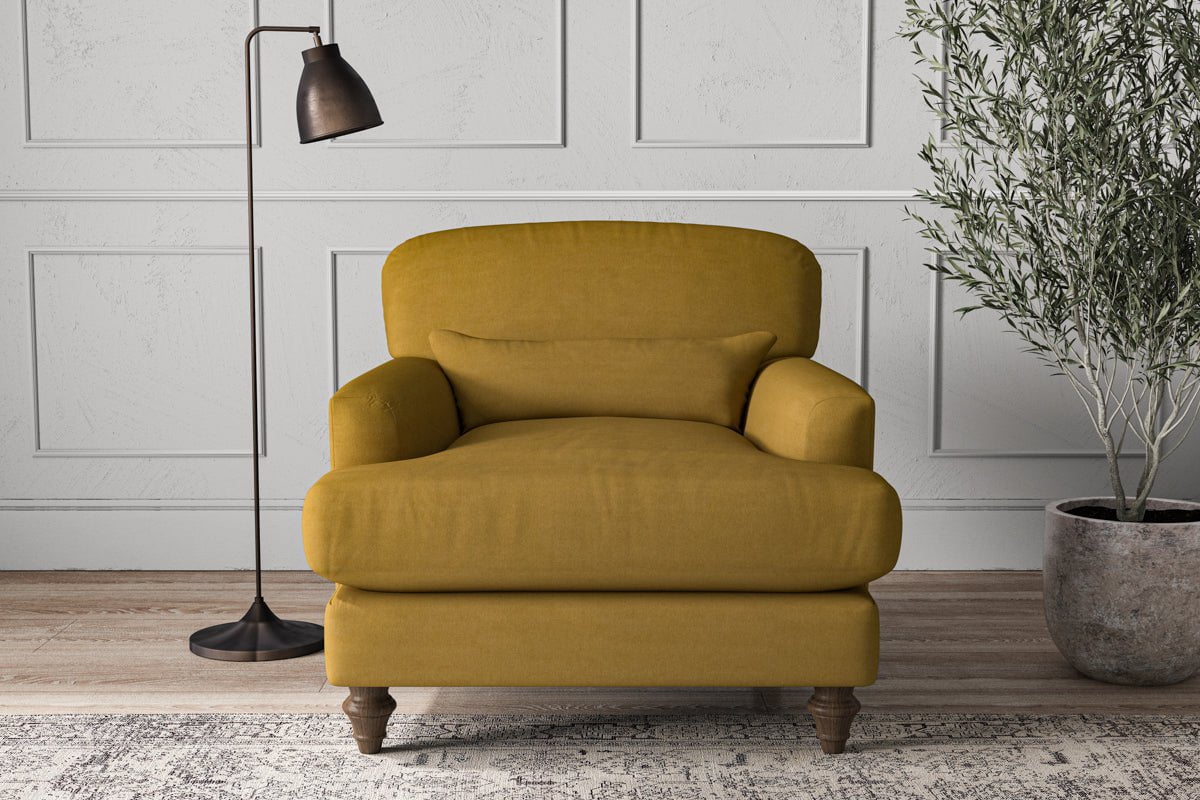 Nkuku MAKE TO ORDER Deni Armchair - Recycled Cotton Ochre