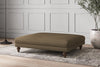 Nkuku MAKE TO ORDER Deni Grand Footstool - Brera Linen Chesnut