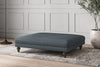 Nkuku MAKE TO ORDER Deni Grand Footstool - Brera Linen Dusk