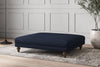 Nkuku MAKE TO ORDER Deni Grand Footstool - Brera Linen Indigo