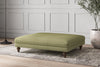 Nkuku MAKE TO ORDER Deni Grand Footstool - Brera Linen Sage