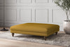 Nkuku MAKE TO ORDER Deni Grand Footstool - Recycled Cotton Ochre