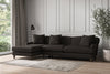 Nkuku MAKE TO ORDER Deni Grand Left Hand Chaise Sofa - Brera Linen Espresso