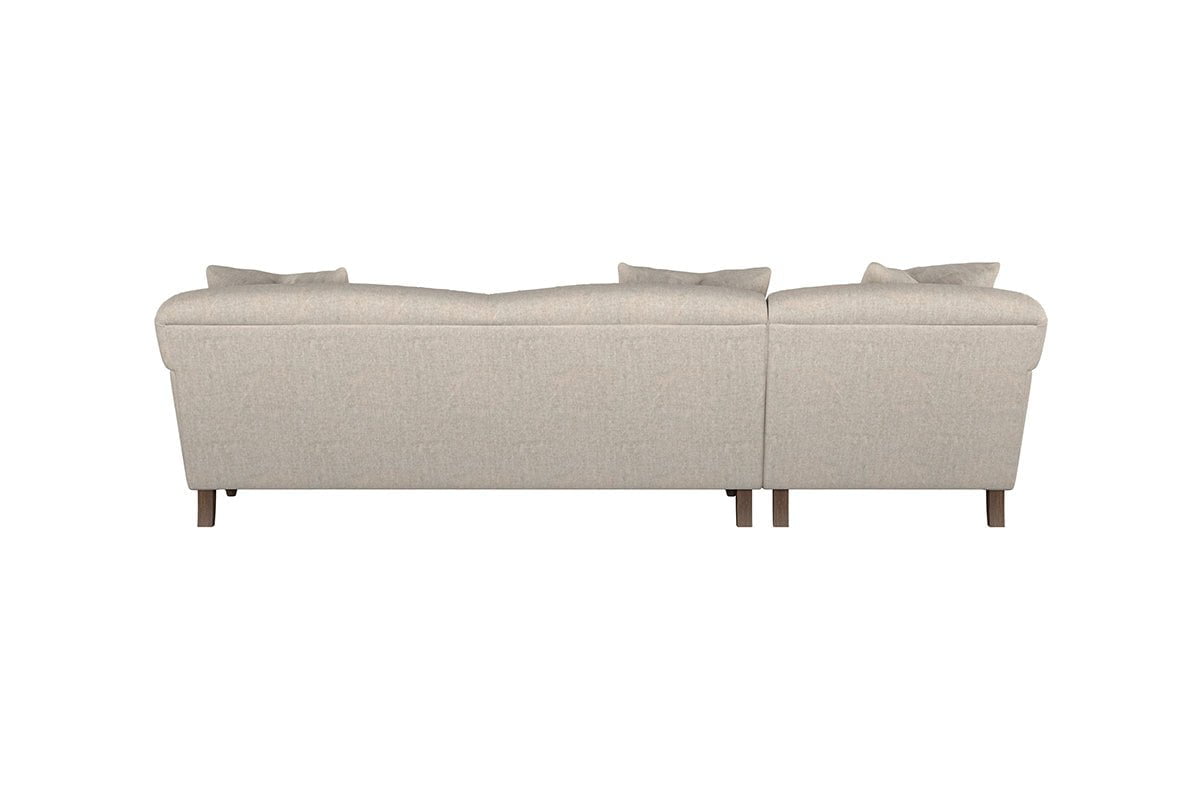 Nkuku MAKE TO ORDER Deni Grand Left Hand Chaise Sofa - Brera Linen Granite