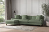 Nkuku MAKE TO ORDER Deni Grand Left Hand Chaise Sofa - Brera Linen Jade