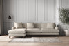 Nkuku MAKE TO ORDER Deni Grand Left Hand Chaise Sofa - Brera Linen Natural