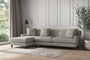 Nkuku MAKE TO ORDER Deni Grand Left Hand Chaise Sofa - Brera Linen Smoke