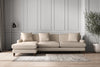 Nkuku MAKE TO ORDER Deni Grand Left Hand Chaise Sofa - Recycled Cotton Natural