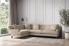 Nkuku MAKE TO ORDER Deni Grand Left Hand Corner Sofa - Recycled Cotton Stone