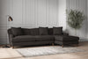 Nkuku MAKE TO ORDER Deni Grand Right Hand Chaise Sofa - Brera Linen Espresso