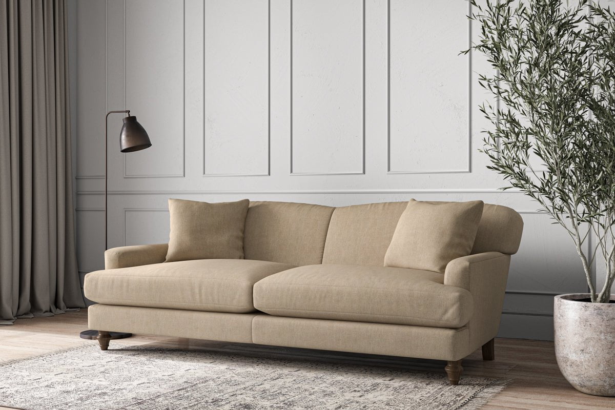 Nkuku MAKE TO ORDER Deni Grand Sofa - Brera Linen Pebble