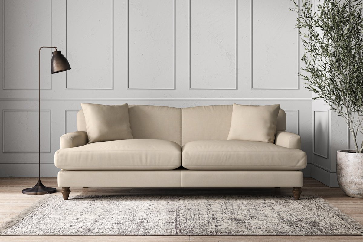 Nkuku MAKE TO ORDER Deni Grand Sofa - Recycled Cotton Stone