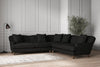 Nkuku MAKE TO ORDER Deni Large Corner Sofa - Brera Linen Charcoal