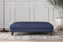 Nkuku MAKE TO ORDER Deni Large Footstool - Recycled Cotton Navy