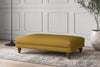 Nkuku MAKE TO ORDER Deni Large Footstool - Recycled Cotton Ochre