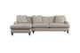 Nkuku MAKE TO ORDER Deni Large Left Hand Chaise Sofa - Brera Linen Granite