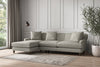 Nkuku MAKE TO ORDER Deni Large Left Hand Chaise Sofa - Brera Linen Smoke