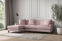 Nkuku MAKE TO ORDER Deni Large Left Hand Chaise Sofa - Recycled Cotton Lavender