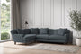 Nkuku MAKE TO ORDER Deni Large Left Hand Corner Sofa - Brera Linen Dusk