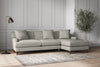 Nkuku MAKE TO ORDER Deni Large Right Hand Chaise Sofa - Brera Linen Smoke