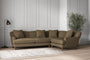 Nkuku MAKE TO ORDER Deni Large Right Hand Corner Sofa - Brera Linen Chesnut