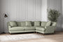 Nkuku MAKE TO ORDER Deni Large Right Hand Corner Sofa - Recycled Cotton Seaspray