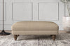 Nkuku MAKE TO ORDER Deni Medium Footstool - Brera Linen Pebble