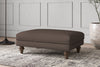 Nkuku MAKE TO ORDER Deni Medium Footstool - Recycled Cotton Mocha