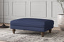 Nkuku MAKE TO ORDER Deni Medium Footstool - Recycled Cotton Navy