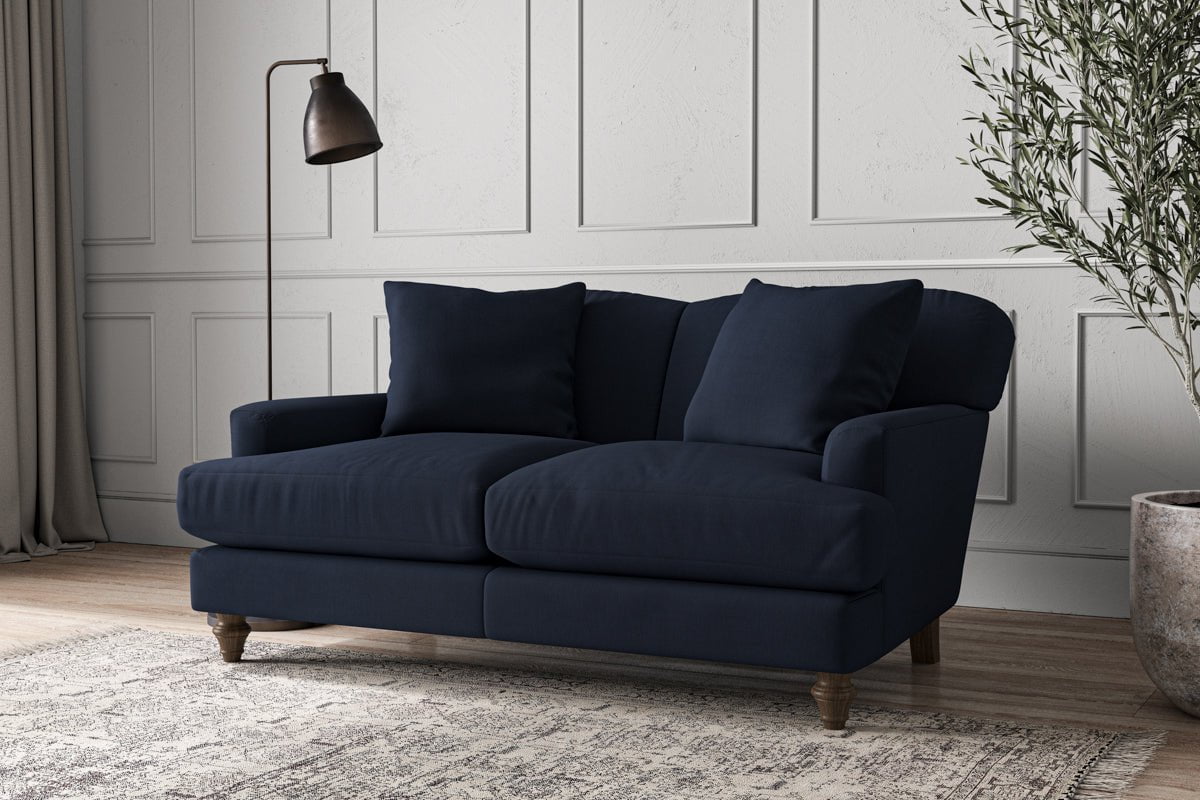 Nkuku MAKE TO ORDER Deni Small Sofa - Brera Linen Indigo