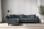 Nkuku MAKE TO ORDER Deni Super Grand Left Hand Corner Sofa - Brera Linen Dusk