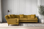 Nkuku MAKE TO ORDER Deni Super Grand Left Hand Corner Sofa - Recycled Cotton Ochre