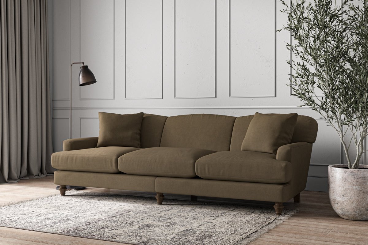 Nkuku MAKE TO ORDER Deni Super Grand Sofa - Brera Linen Chesnut