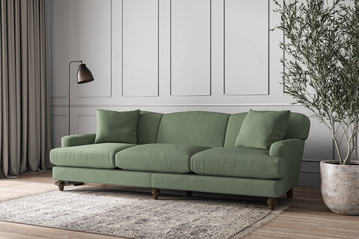 Nkuku MAKE TO ORDER Deni Super Grand Sofa - Brera Linen Jade