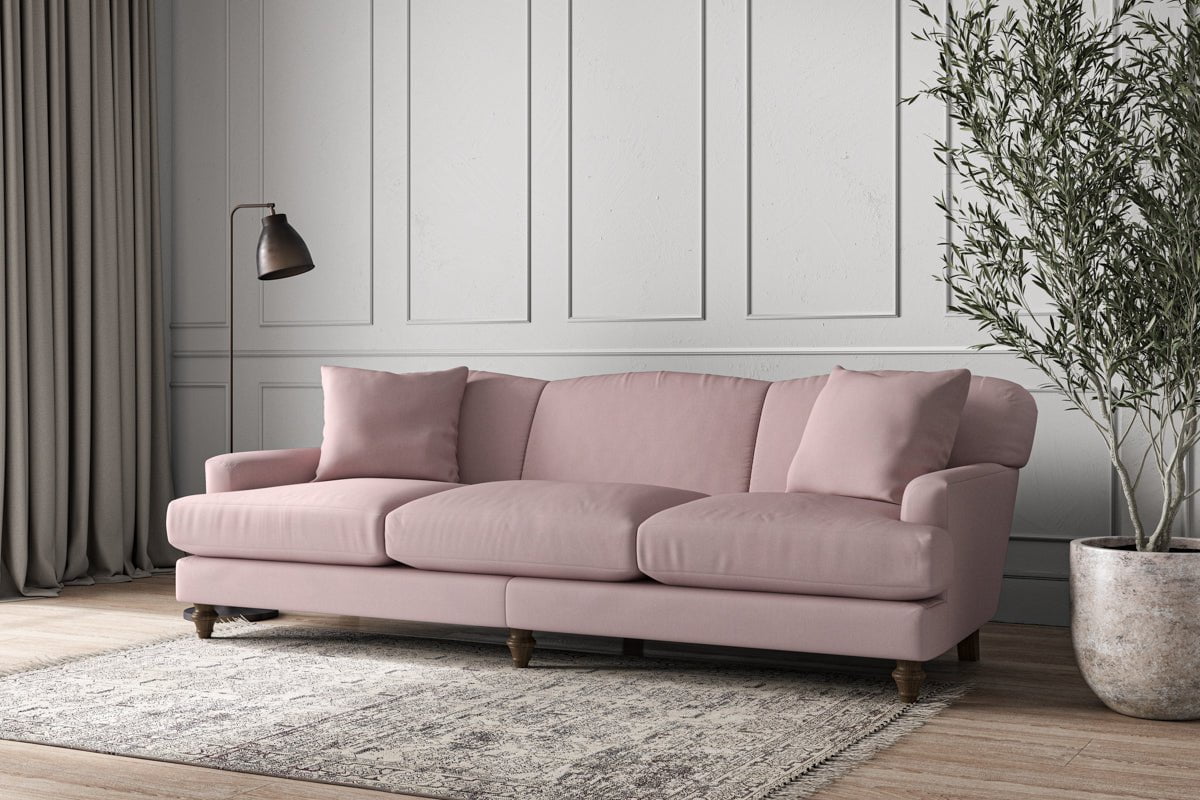 Nkuku MAKE TO ORDER Deni Super Grand Sofa - Recycled Cotton Lavender