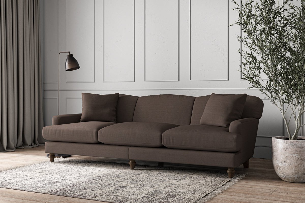 Nkuku MAKE TO ORDER Deni Super Grand Sofa - Recycled Cotton Mocha