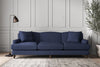 Nkuku MAKE TO ORDER Deni Super Grand Sofa - Recycled Cotton Navy