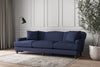 Nkuku MAKE TO ORDER Deni Super Grand Sofa - Recycled Cotton Navy