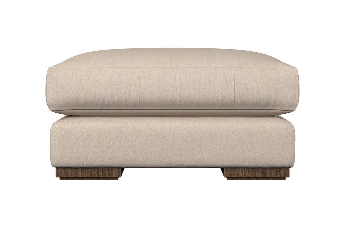 Nkuku MAKE TO ORDER Guddu Grand Footstool - Brera Linen Chesnut