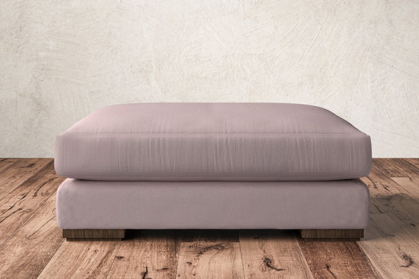 Nkuku MAKE TO ORDER Guddu Grand Footstool - Recycled Cotton Lavender