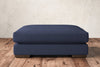 Nkuku MAKE TO ORDER Guddu Grand Footstool - Recycled Cotton Navy