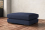 Nkuku MAKE TO ORDER Guddu Grand Footstool - Recycled Cotton Navy