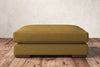 Nkuku MAKE TO ORDER Guddu Grand Footstool - Recycled Cotton Ochre