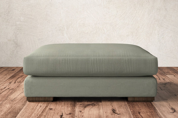 Nkuku MAKE TO ORDER Guddu Grand Footstool - Recycled Cotton Seaspray