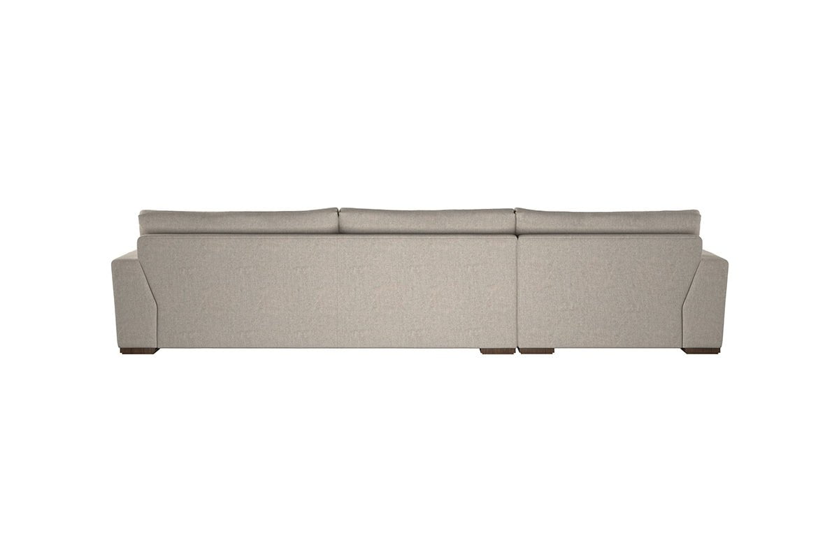 Nkuku MAKE TO ORDER Guddu Grand Left Hand Chaise Sofa - Brera Linen Charcoal